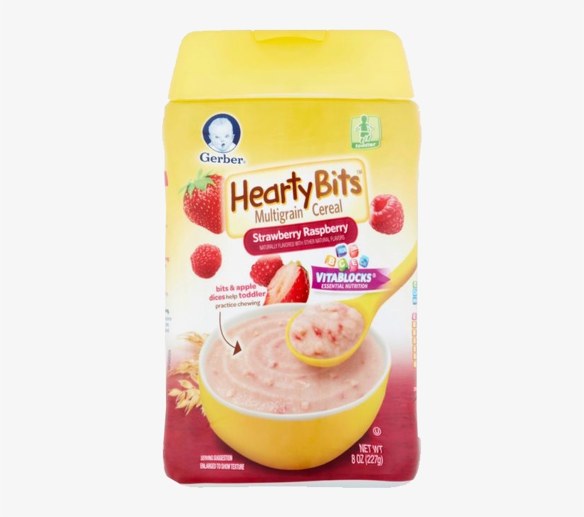 Quick View - Gerber Cereal Hearty Bits Multigrain Strawberry Raspberry, transparent png #4517729