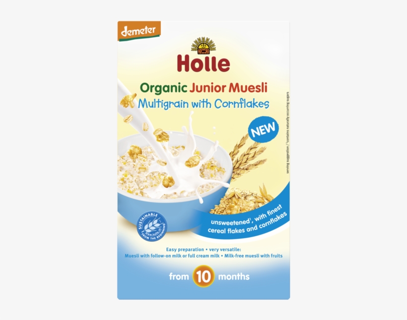 Cereal With Milk Png Clipart Royalty Free Download - Holle Organic Junior Muesli Multigrain W Cornflakes, transparent png #4518947