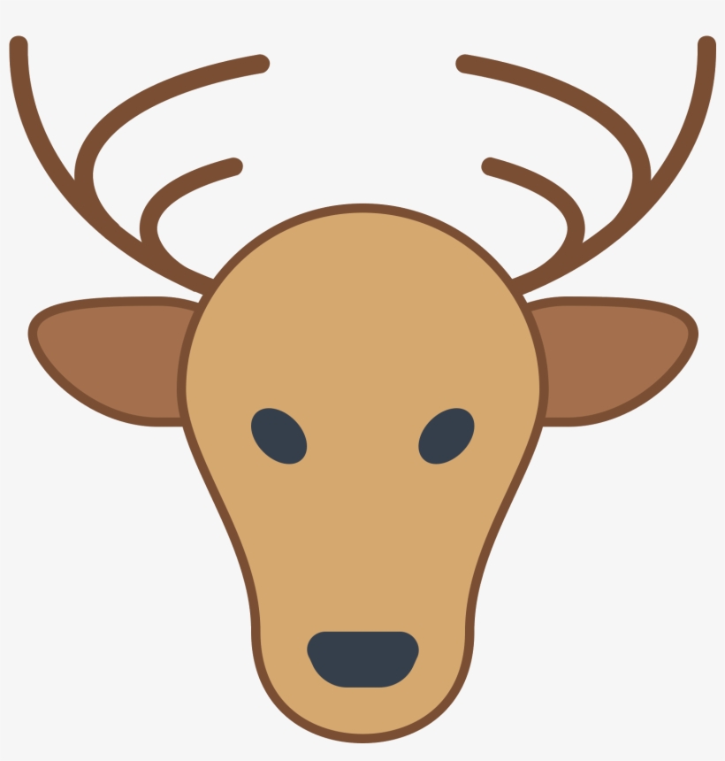 The Skull Profile Of A Deer, Facing Foward - Cartoon, transparent png #4519825
