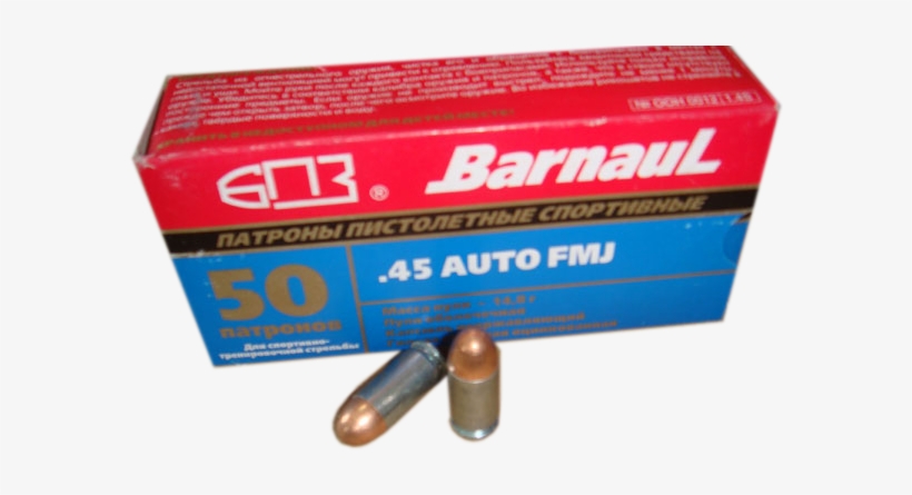 45 Acp 230gr 500 Round Case - Barnaul 45 Acp, transparent png #4520313