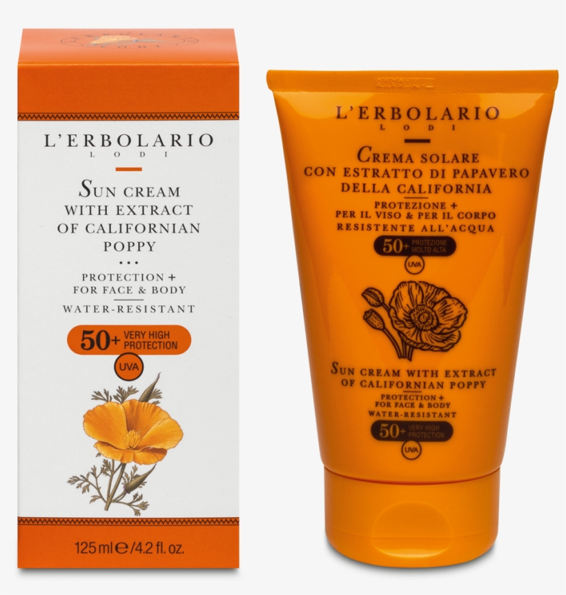 Sun Cream For Face And Body Spf 50 125 Ml Rh Erbolario, transparent png #4520399