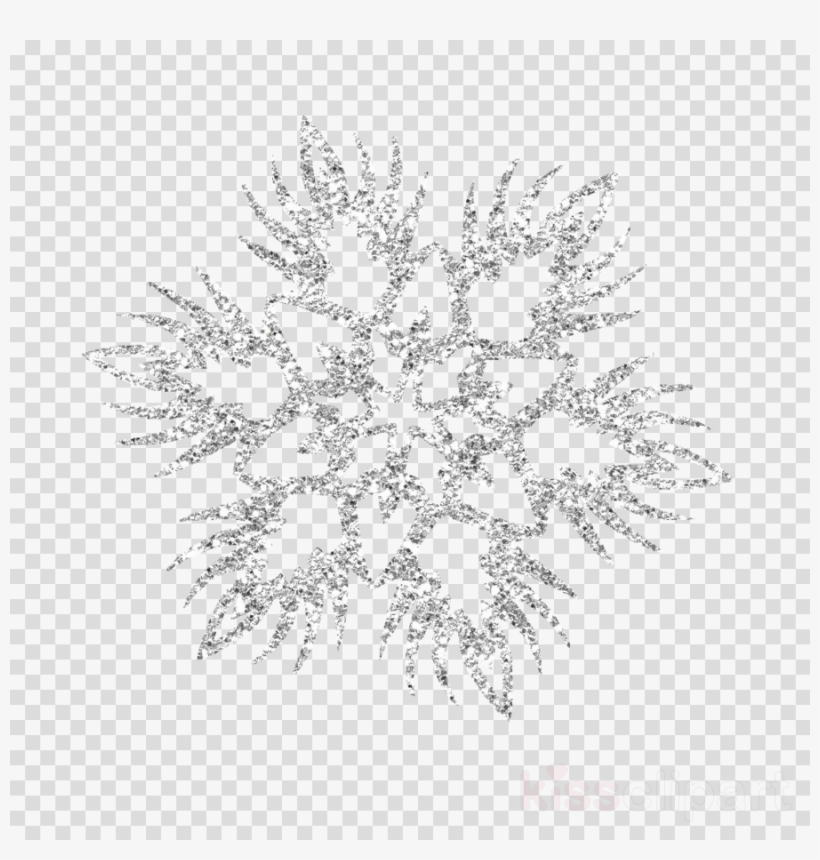 Silver Snowflakes Png Clipart Snowflake Crystal - Silver Transparent Background Snowflake Png, transparent png #4520404