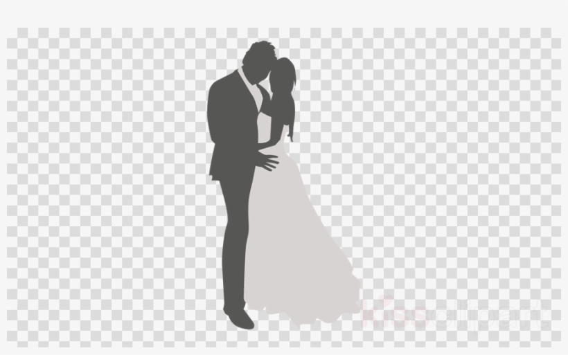 Wedding Couple Silhouette Png Clipart Bridegroom Wedding - Clip Art, transparent png #4520480