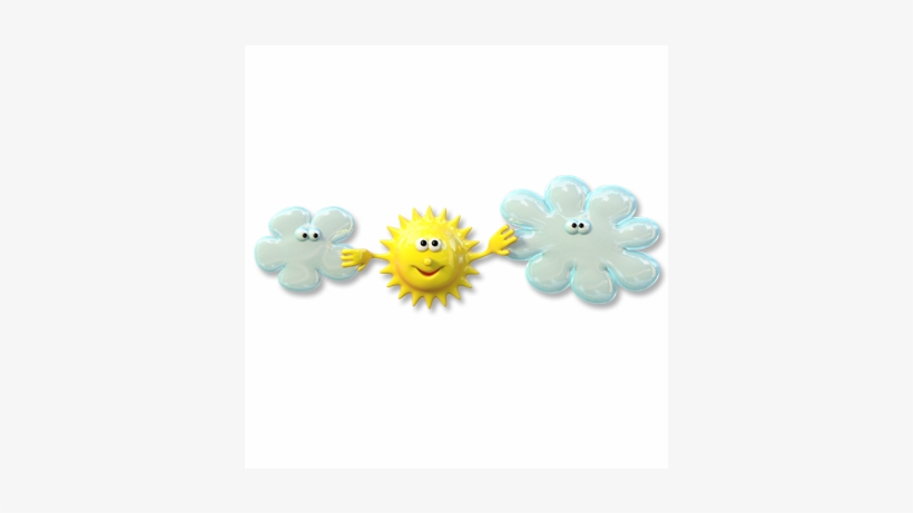 Next - Stickers Effet 3d- Soleil Et Nuages, transparent png #4522217
