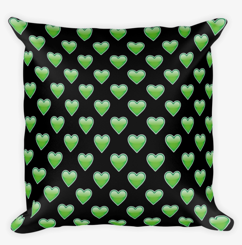 Green Heart-just Emoji - Pillow, transparent png #4524228