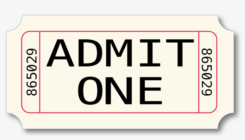 Admit-one - Uria Menendez, transparent png #4524773