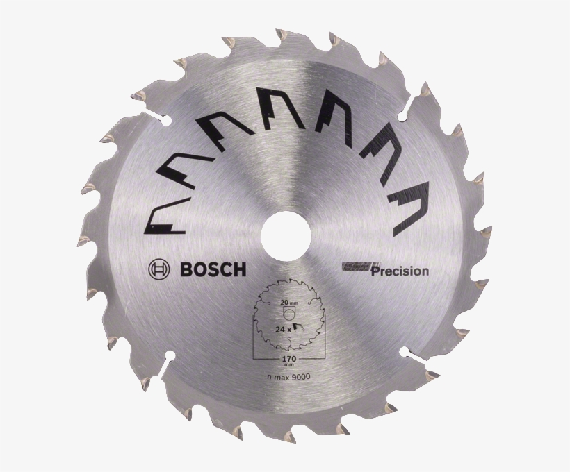Circular Saw Blade Precision - Bosch Circular Saw Blade Precision 170x2x20 T24 2609256857, transparent png #4525016