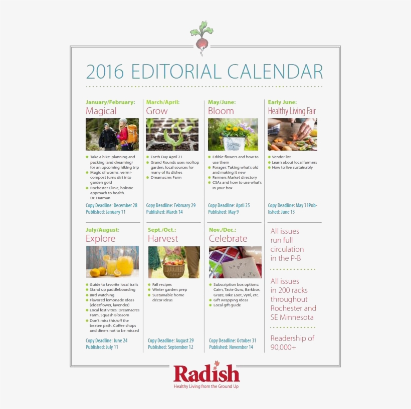 Radish Magazine Ad Sizes - Flyer, transparent png #4525259