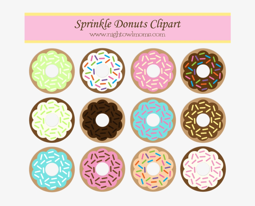 Doughnut Clipart Real Donut - Purple Sprinkled Donut Clipart, transparent png #4525708