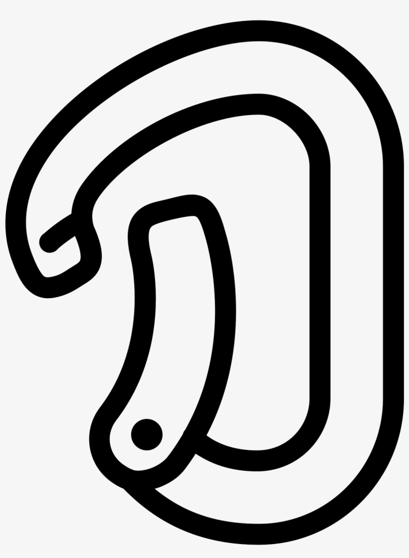 The Carabiner Image Is A A Curved Piece Of Metal - Telephone Icon, transparent png #4526362