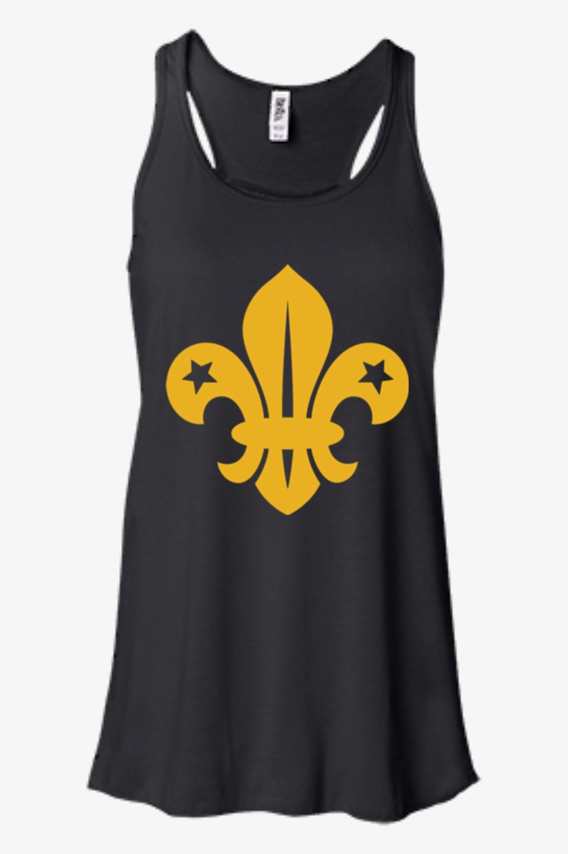 New Orleans Saints Logo Hoodies Sweatshirts - Bella + Canvas Ladies' Flowy Racerback Tank B8800, transparent png #4529456