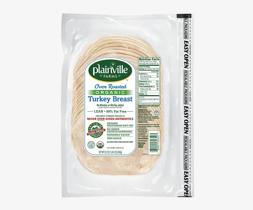 Presliced Organic Oven Roasted Turkey Plainville Farms Organic