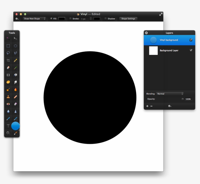 Select The Ellipse Shape Tool And Draw A Black Circle - Drawing, transparent png #4529772