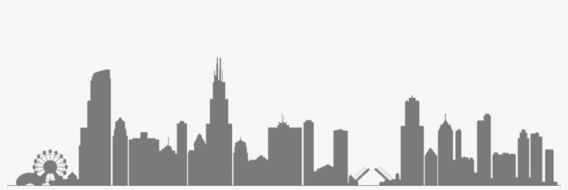 Chicago Transparent Skyline Trace Royalty Free Library - Chicago Skyline Silhouette Png, transparent png #4530135