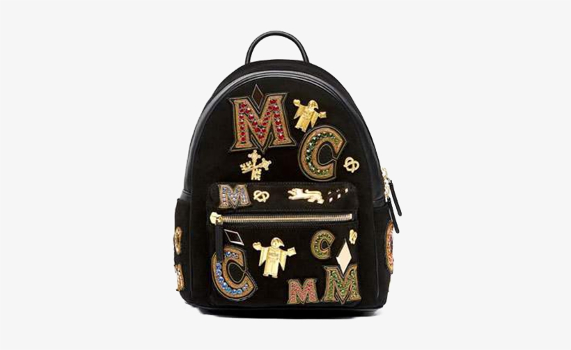 Mcm - Mcm Stark Crown Jewel Backpack - Small - Black, transparent png #4532304