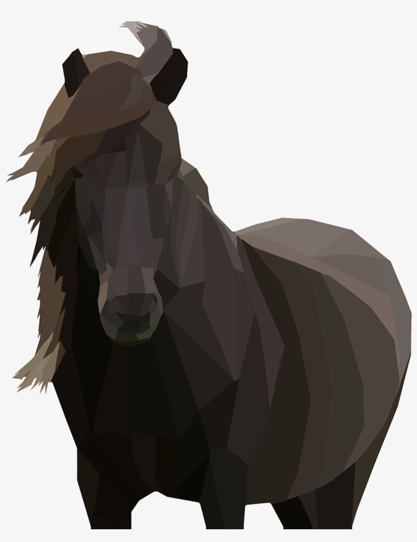 Low Poly Horse - Icelandic Horse, transparent png #4532633
