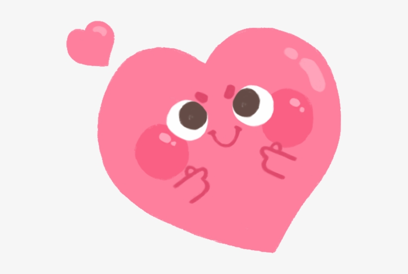 Kawaii Cute Girly Pastel Pink Tumblr Sticker Sticke - Heart, transparent png #4533290