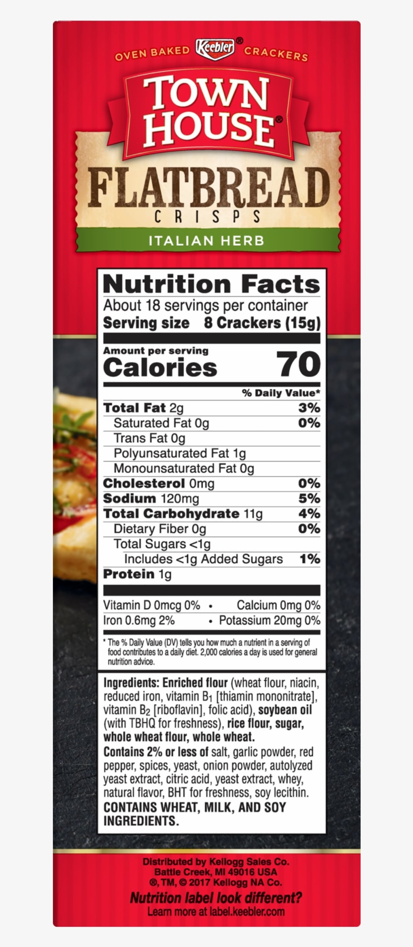 Keebler Town House Flatbread Crisps Sea Salt R, transparent png #4533354