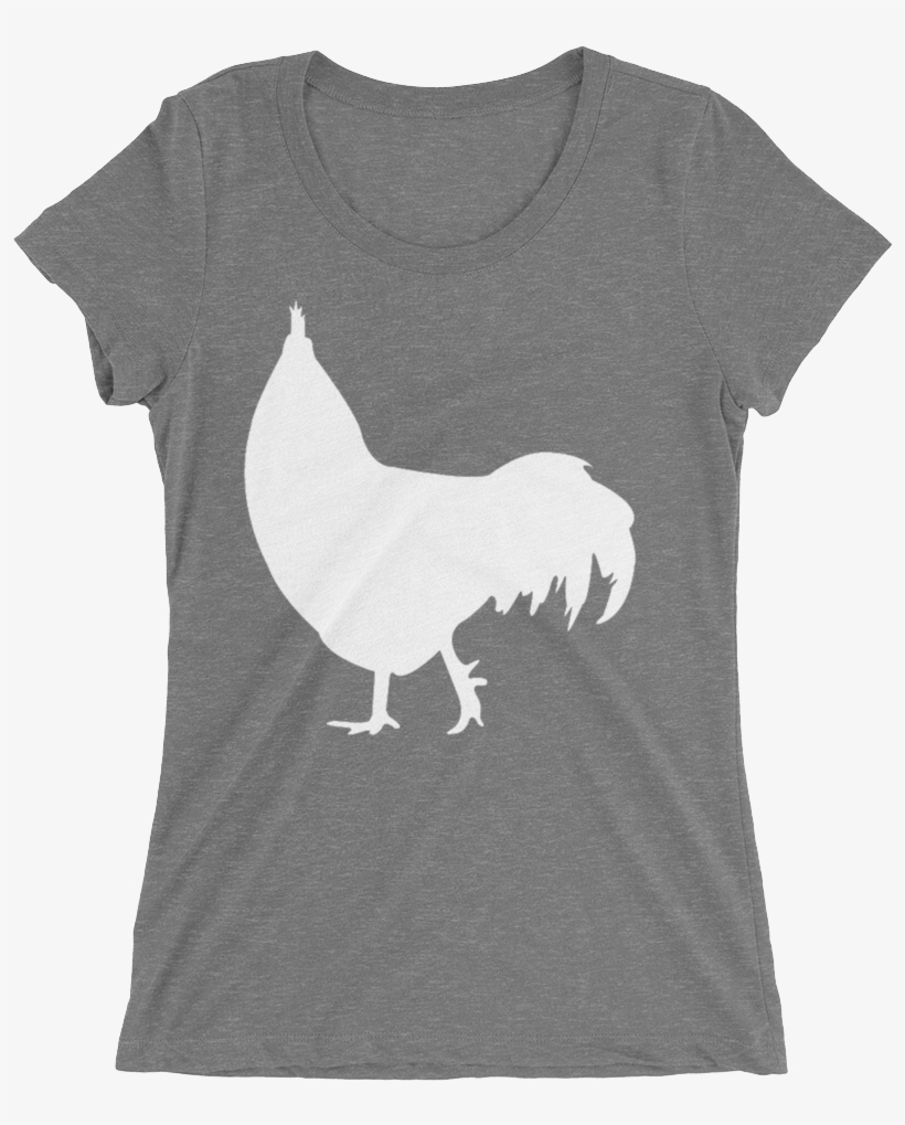 White Chicken Silhouette For Tshirts Mockup Flat Front, transparent png #4533511