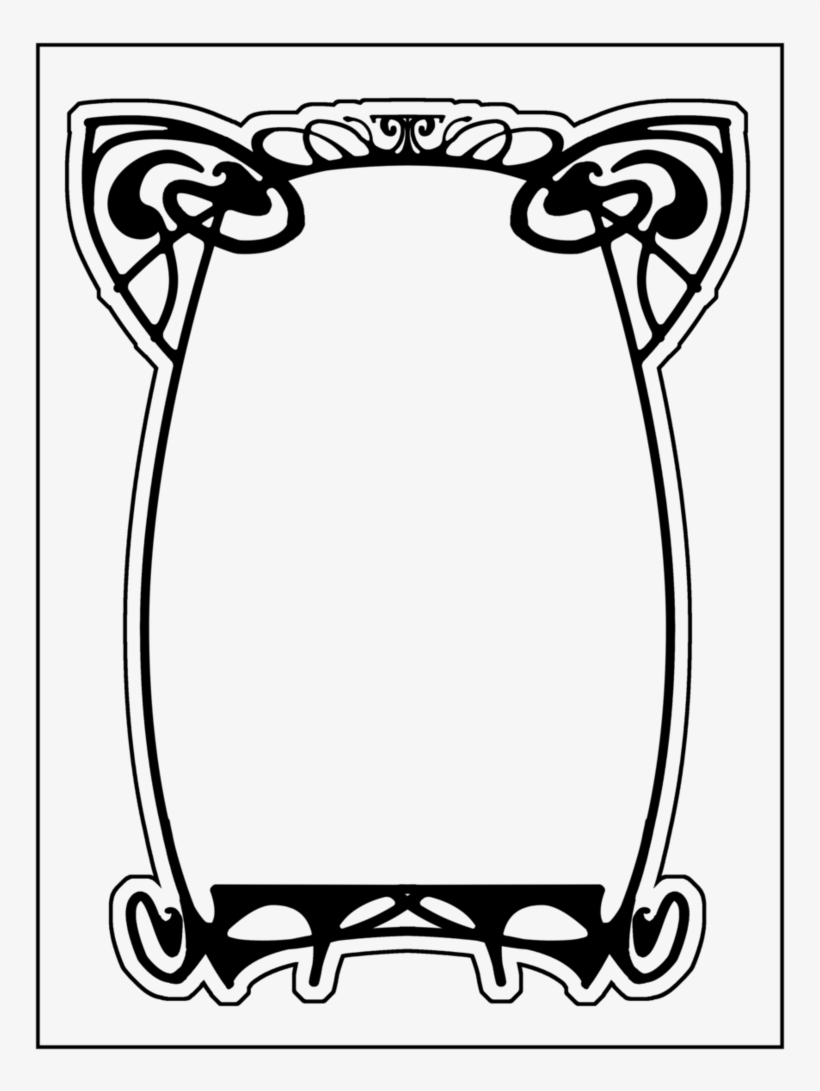 Art Nouveau - Google Search - Art Nouveau Frame Vector Png, transparent png #4533660