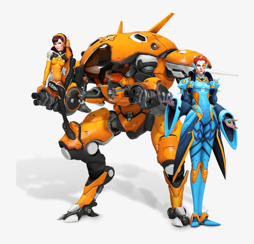 Va And Moira (london Spitfire) - Owl D Va Skin, transparent png #4534460