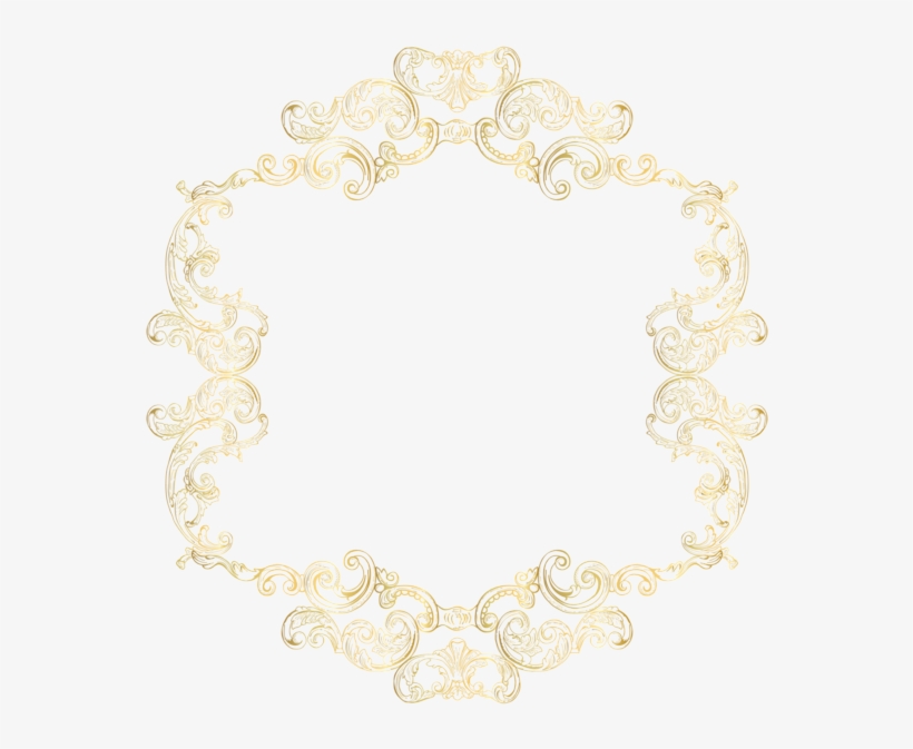 Gold Vintage Border Frame Clip Art Png Image - Gold Vintage Frame Png, transparent png #4536863