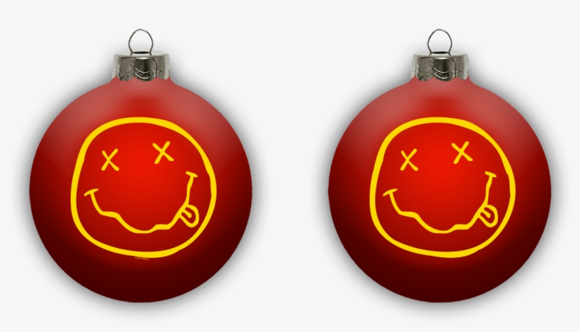 Smiley Ornament - Red - Nirvana Smiley, transparent png #4537212