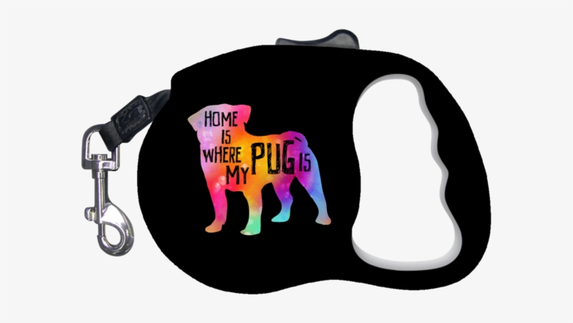 Home Is Where My Pug Is Retractable Dog Leash - Leash, transparent png #4537740