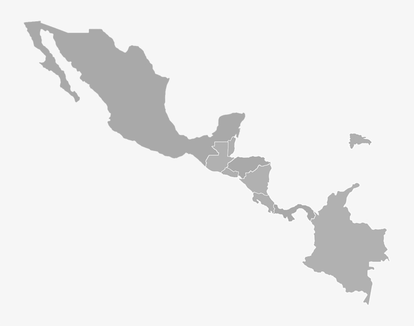 Central America Map Time Zones - Lateinamerika Kontinent, transparent png #4537882