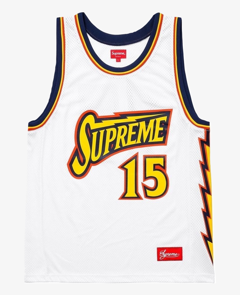 Supreme Bolt Basketball Jersey - Supreme Basketball Jersey, transparent png #4538151
