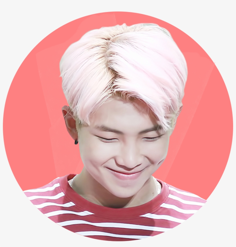 Sarang Edits Kim Namjoon Packs - Bts Members With Pink Hair, transparent png #4538642