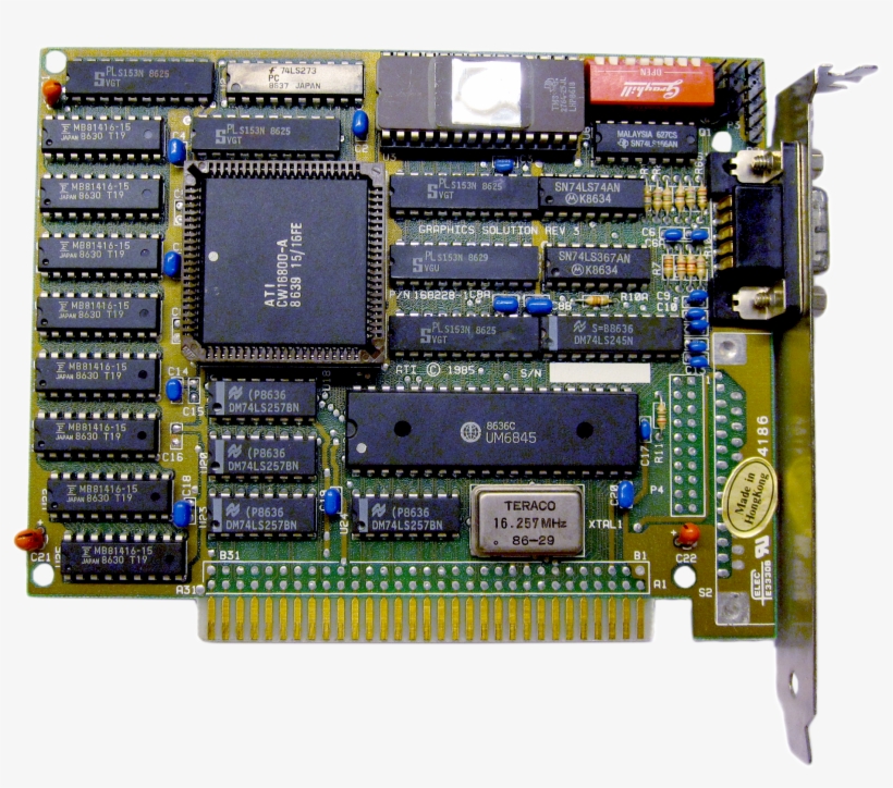 Ati Hercules Card 1986 - Video Graphics Array Card, transparent png #4538905