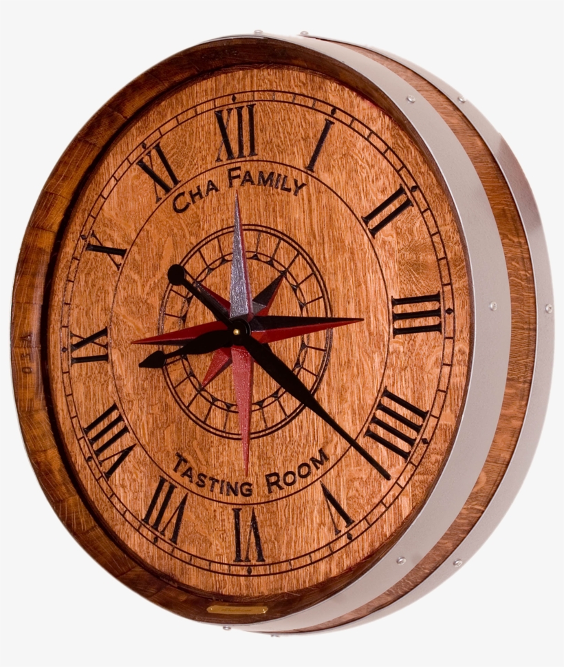 Wine Barrel Labels - Wine Barrel Clock, transparent png #4538908