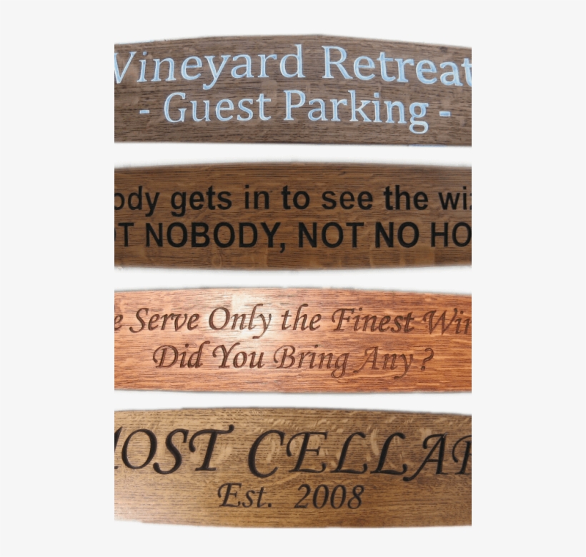 Wine Barrel Stave Signs 2 Line - Definition, transparent png #4539505