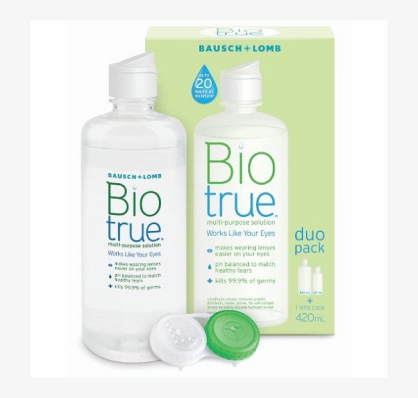 B&l Biotrue Multi-purpose Solution Duo Pack - Bausch Lomb Biotrue Multi Purpose Solution, transparent png #4539880