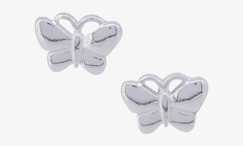 Sterling Silver Butterfly Studs - Small Blue, transparent png #4540367