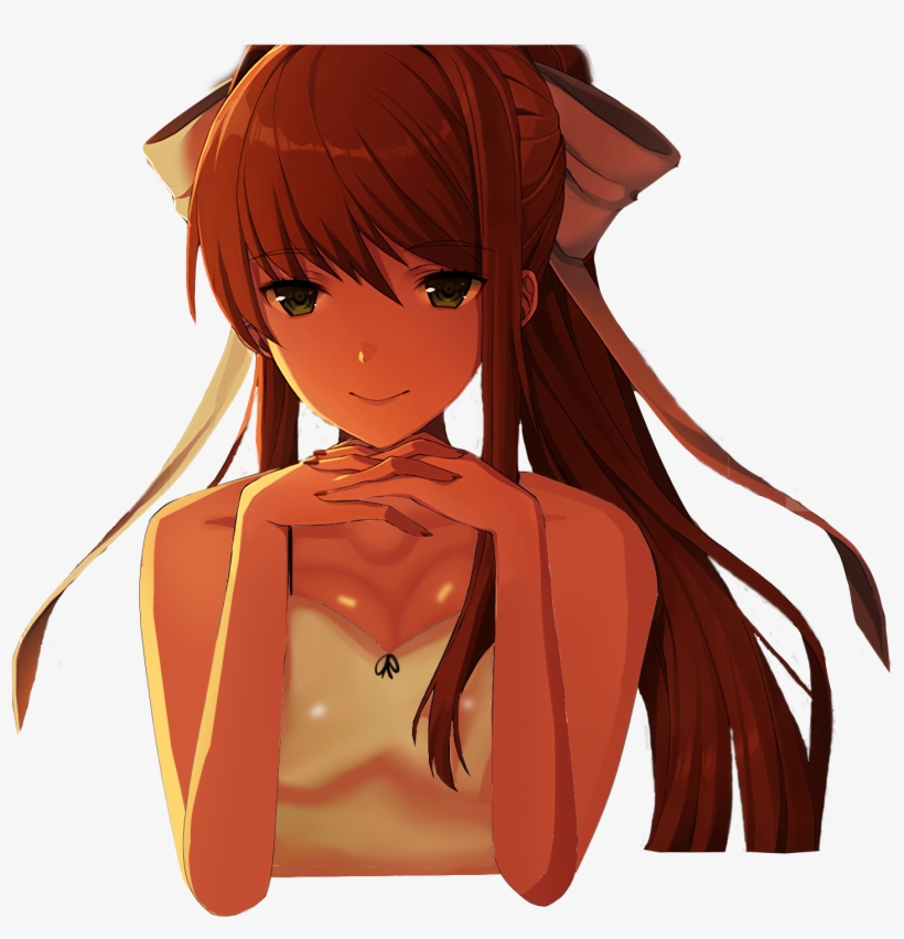 Casual Monika Sprite Transparent Ddlc Png Monika Ddlc - Doki Doki Literature Club Monika Png, transparent png #4543093