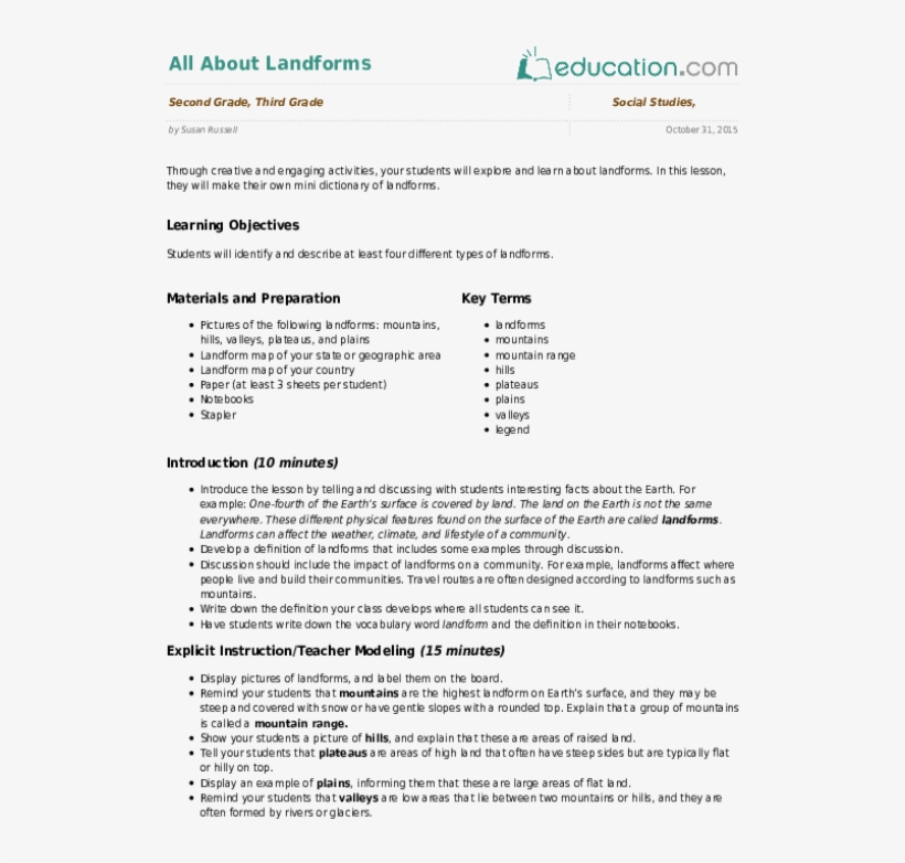 3rd Grade Science Lesson Plans Fraction Grade 2 Lesson Plan Free 