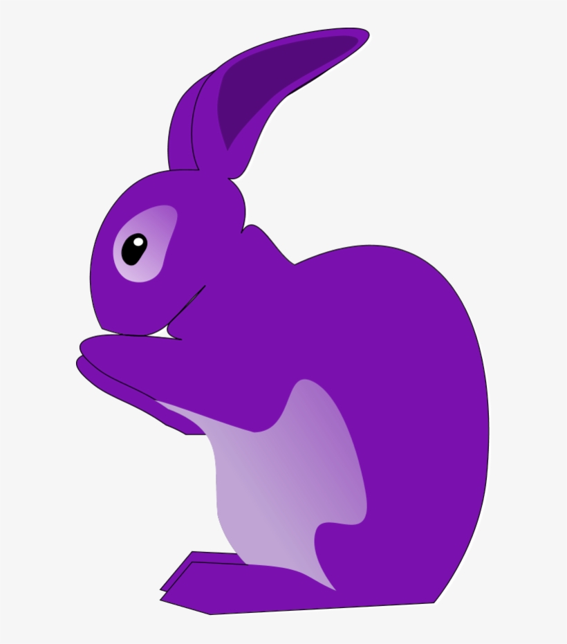 Purple Bunny Clipart - Rabbit Clip Art, transparent png #4548038