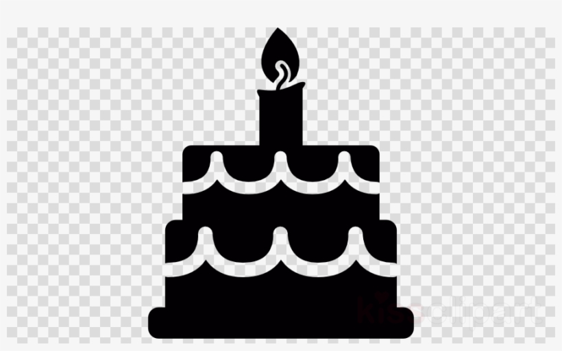 Birthday Cake Silhouette Png Clipart Birthday Cake - Black Birthday Cake Png, transparent png #4551756