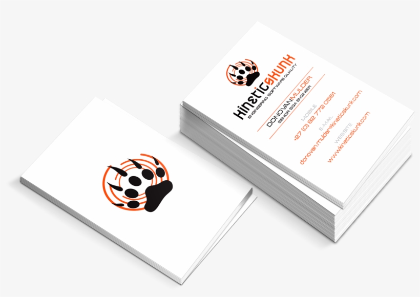 Bcard Kinetic Skunk - Frozen Food Business Card, transparent png #4552430