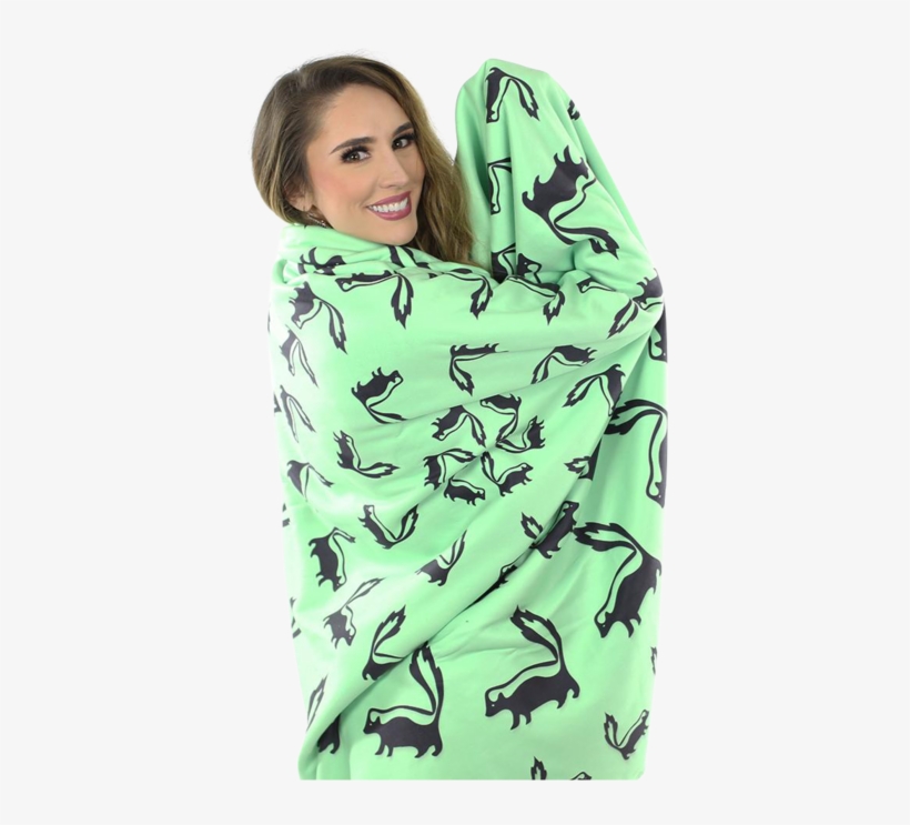 Skunk Fleece Blanket - Blanket, transparent png #4552909