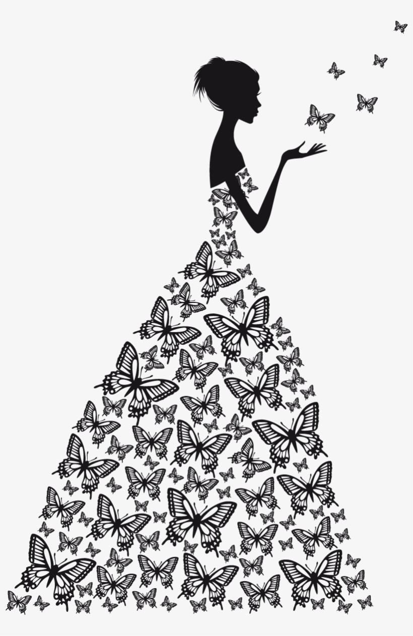 Banner Freeuse Download Wall Decal Clip Art Wedding - Butterfly Dress Vector, transparent png #4552967
