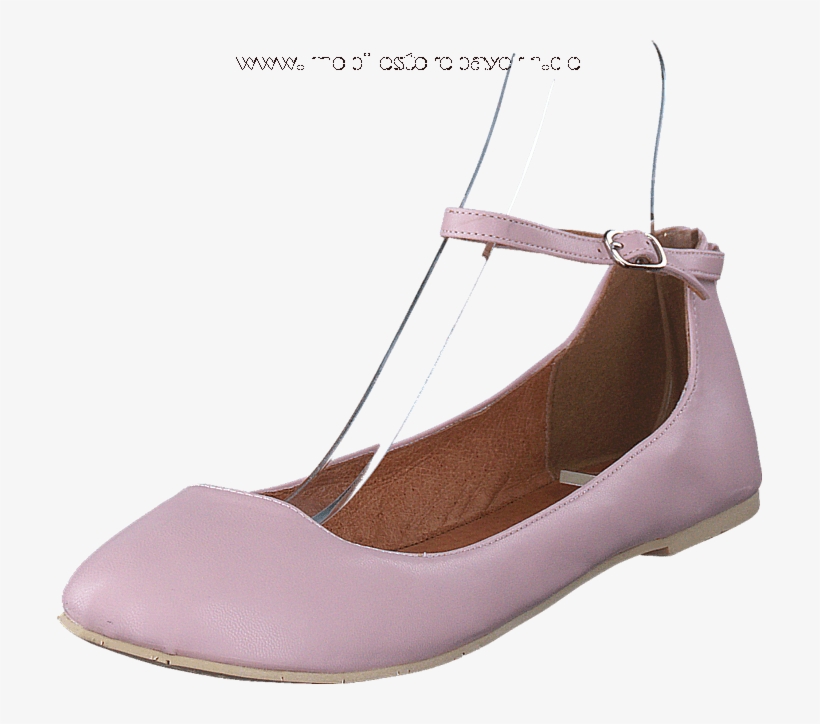 Bianco Ankle Strap Ballerina Light Pink - Ballet Flat, transparent png #4553373
