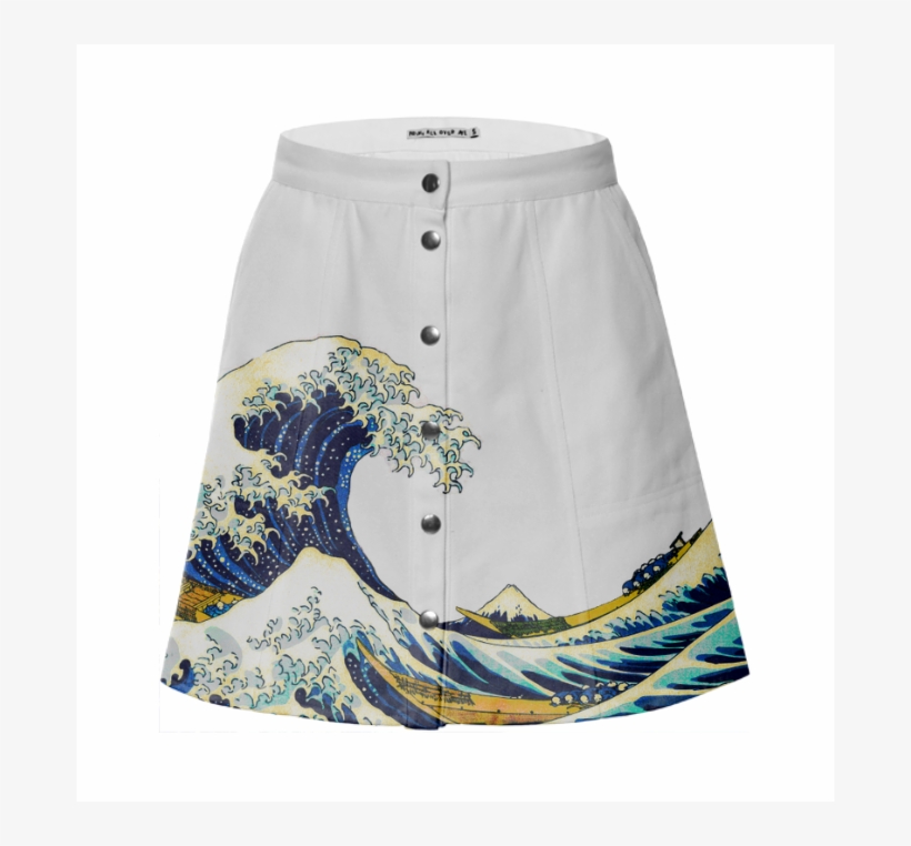 The Great Wave Off Kanagawa Skirt $75 - Wave T Shirt, transparent png #4553638