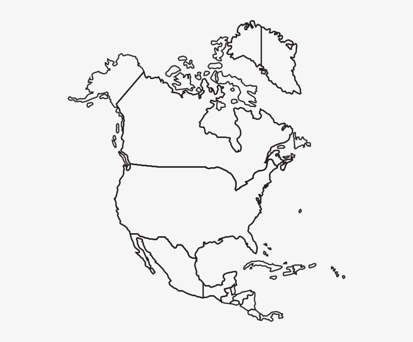 Printable North America Blank Map Free Transparent PNG Download PNGkey