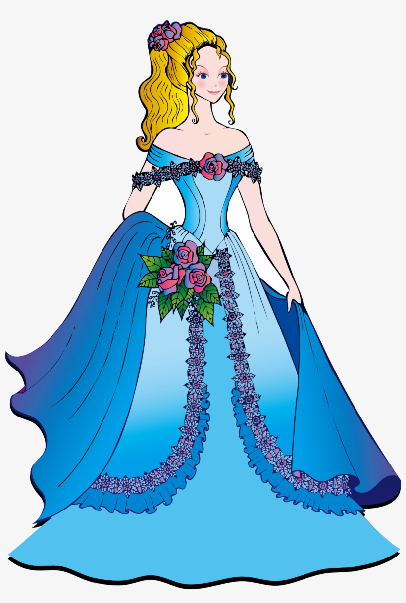 Image Freeuse Cinderella Dress Clipart - Beautiful Princess Clipart Png, transparent png #4553835