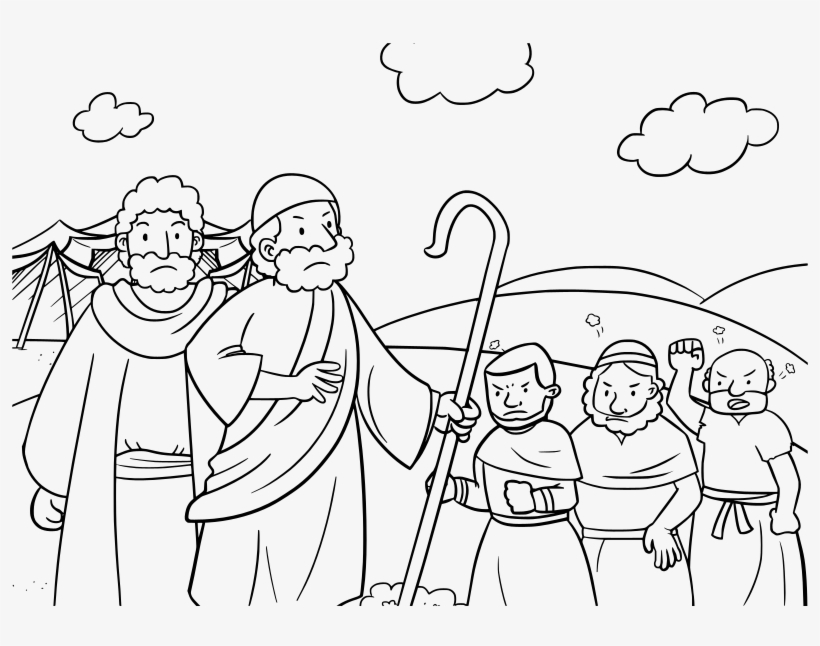 Download Moses And Aaron Coloring Pages Clipart Book - Moses And Aaron Coloring Pages, transparent png #4554852