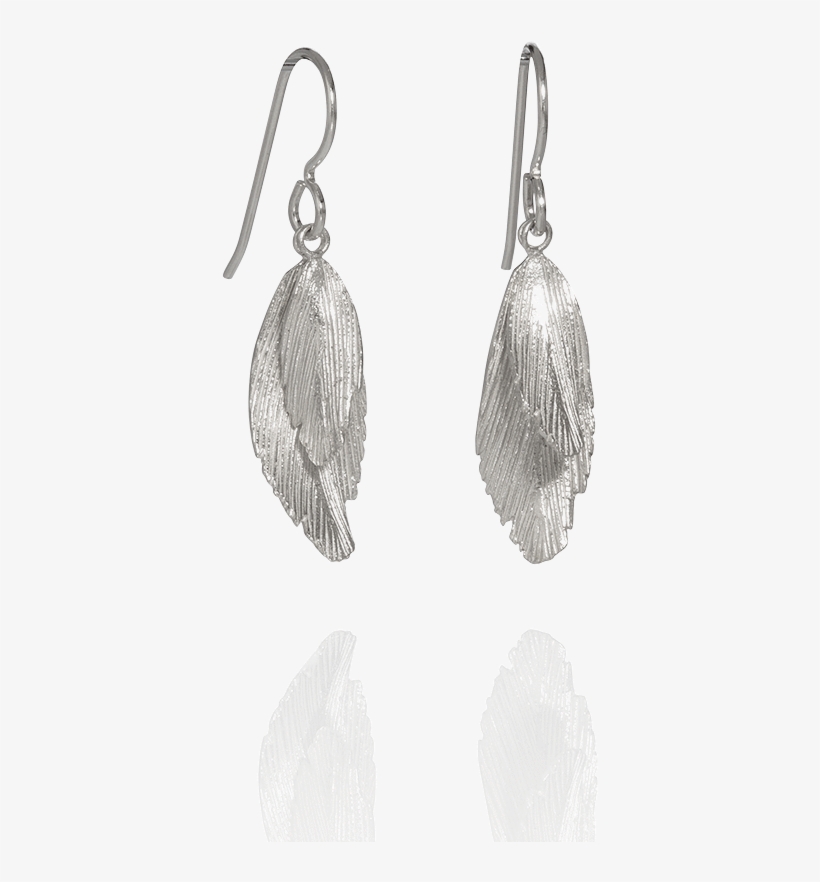 Silver Feather Hook Earrings By Aurum - Aurum By Guðbjörg Jewellery, transparent png #4554858