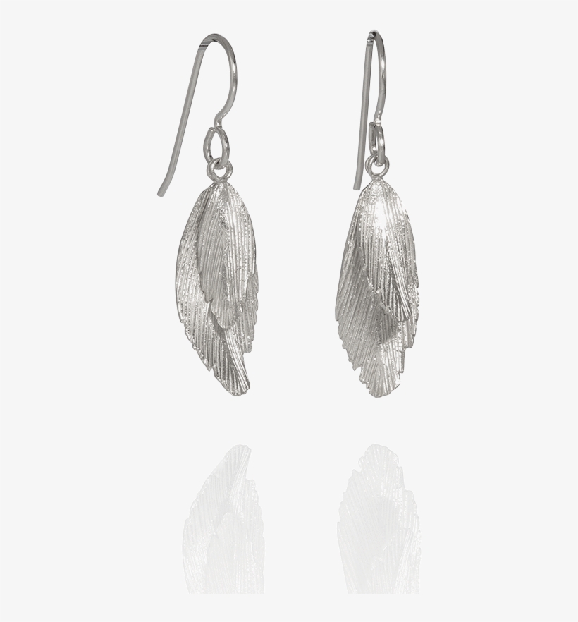 Silver Feather Hook Earrings By Aurum - Aurum By Guðbjörg Jewellery, transparent png #4554858